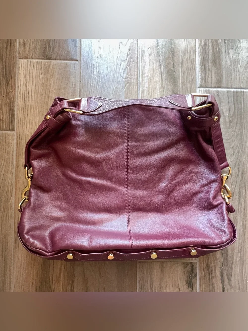 Rebecca Minkoff Nikki in Plum Large Leather Hobo Purse
